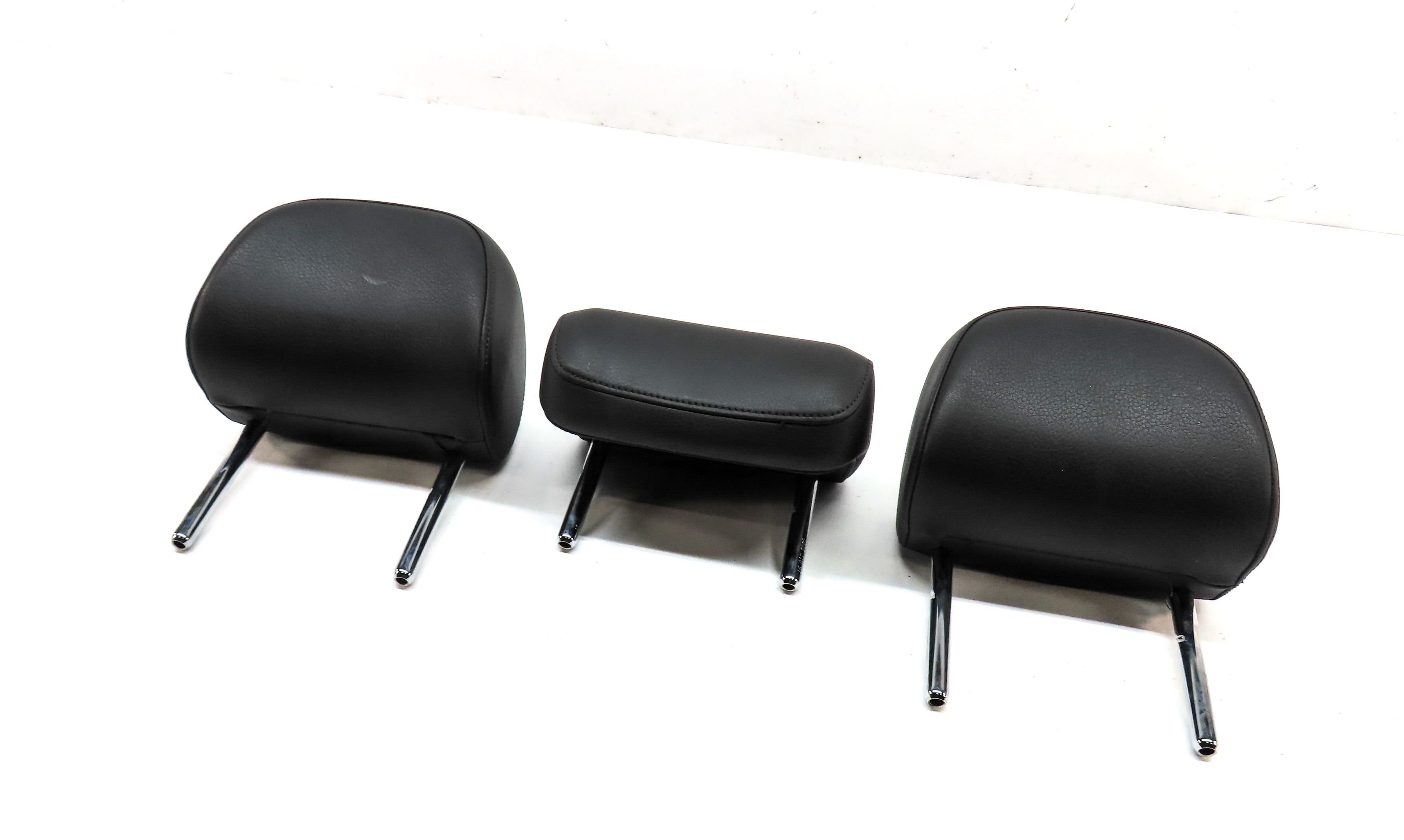 2015-2020 AUDI A3 (8V) REAR SEAT LEFT CENTER & RIGHT HEADREST SET-3 (BLACK) — exact item pictured
